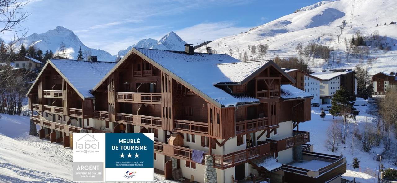 Апартаменты T2 Meuble Tourisme 3 Etoiles, Pied Des Pistes-Parking Prive Avec Balcon Et Superbe Vue Ле дез Альп Экстерьер фото